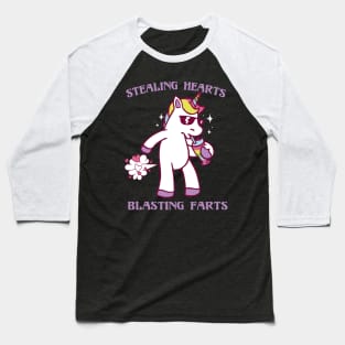 Stealing Hearts and Blasting Farts Unicorn Magic Love Baseball T-Shirt